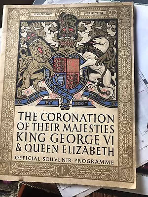 Coronation Of King George Vi & Queen Elizabeth Official Souvenir Programme 1937 • £2.50