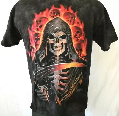 The Mountain Black Large T-Shirt Grim Reaper 2017 Cotton • $25