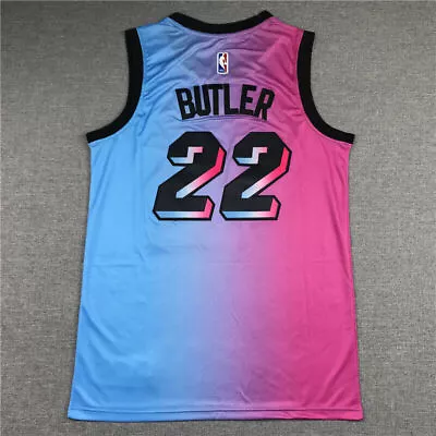 Jimmy Butler Miami Heat Swingman Jersey #22 Men's Size S-2XL Blue+Pink • $30.99