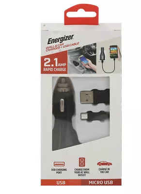 Energizer Combo USB Wall And Car Charger Micro USB Cable (ENG-ACDC) NEW • $14.95
