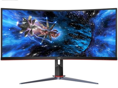 $614 • Buy AOC CU34G2X 34  WQHD 144Hz Adaptive Sync Curved Gaming Monitor CU34G2X