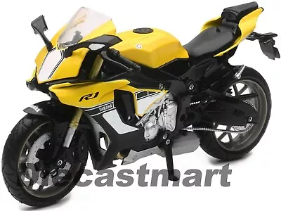 Newray 1:12 2015 Yamaha Yzf R1 Diecast Motorcycle Yellow 57803b New In Box • $8.99