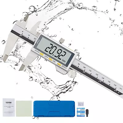 VEVOR 6  150mm Digital Vernier Caliper Stainless Steel Micrometer LCD Guage Tool • $17.99