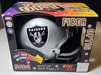 Riddell Las Vegas Raiders Fiber Optic Light Up Football Mini Helmet NEW IN Box • $88.88