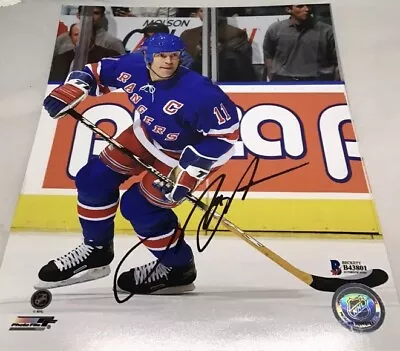 Mark Messier New York Rangers Autographed 8x10 W/ Beckett Certification • $159