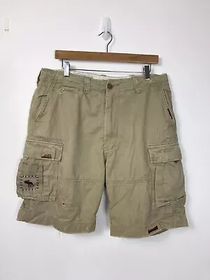 Abercrombie And Fich Mens Cargo Beige Shorts - Utility - Heavy Cotton - 32 • £25
