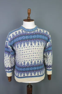 Vintage DALE OF NORWAY Beige Wool Knit Sweater Size L • $104.99