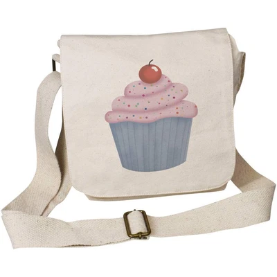 £11.99 • Buy 'Cupcake' Small Cotton Canvas Messenger Bag (MS00044112)