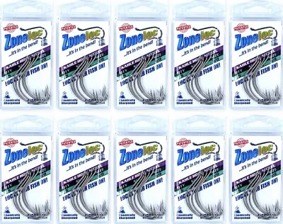 (10) Packs Zoneloc Kahle Nickel Fish Hook Size 6/0 Fishing ZL200BN-6/0 Brand New • $4.99