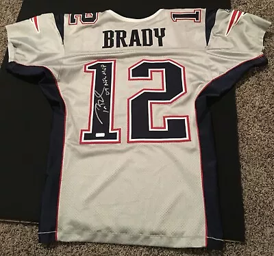 2007 Tom Brady Signed Inscribed Game Issued Silver Patriots Jersey Tristar Loa • $11000