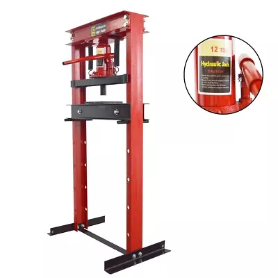 12 Ton Hydraulic Jack Lift Hoist A Frame Shop Press With Press Plates Benchtop • $202.10