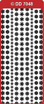 £1.10 • Buy DD7048: SNOWFLAKES Small Assorted 6mm - 9mm Peel Off Stickers Card Making Glass 