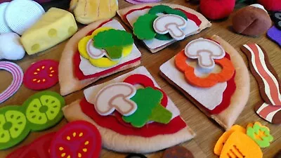 Big Felt Play Food Bundle Melissa And Doug Pizza Set Ikea Vegetables Free P&P • £19.99