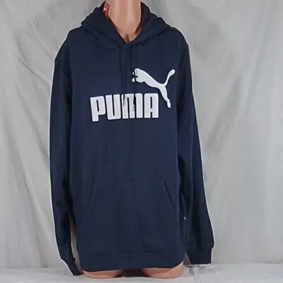 Men's Puma Big & Tall Fleece Logo Pullover Hoodie-Peacoat-Various Sizes-NWT • $34.97