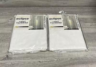 Eclipse Chelsea Modern Sheer Voile Light Filtering Rod Pocket Curtains 52x84” • $18