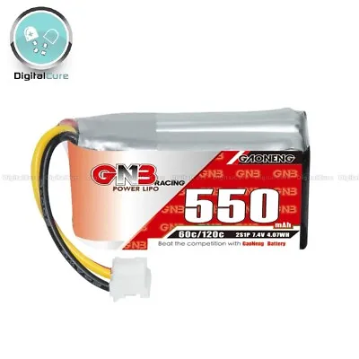 GNB 550mAh 7.4V 2S 60C UMX 130X Lipo Battery For E-Flite EFLB3002S35 • £13.89