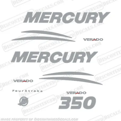 Fits Mercury Verado 350hp Decal Kit - Chrome/Silver • $124.95