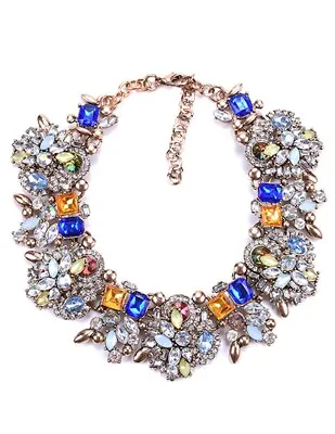 £7.99 • Buy Crystal Rhinestone Collar Chunky Statement Party Necklace