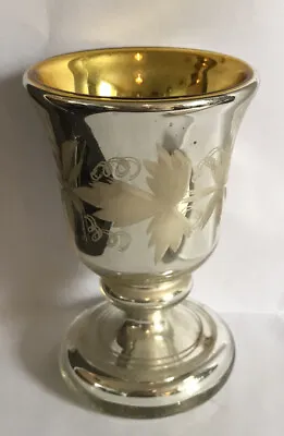 Antique Mercury Glass Silver  Egg Cup/Miniature Goblet • £28