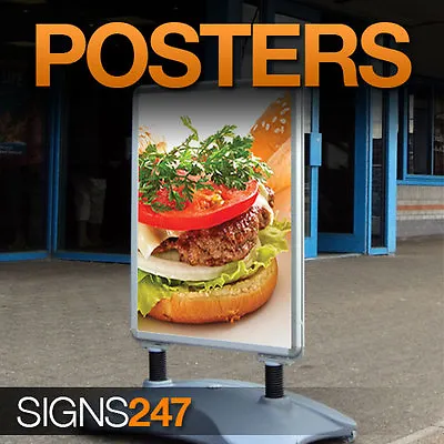 A-Board Pavement Sign Poster Printing A0 A1 A2 A3 A4 Poster Prints • £1.49