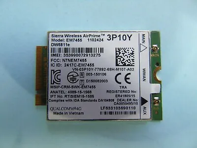 Dell 3P10Y DW5811E Latitude E7270 E7470 WWAN 3G Mobile Broadband Card • £7.99