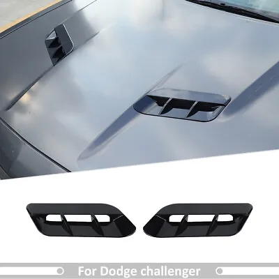 Black Exterior Hood Scoop Air Vent Decor Molding Cover For Dodge Challenger 15+ • $29.99