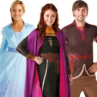 Frozen Adults Fancy Dress Disney Princess Winter Fairy Tale Mens Ladies Costumes • £45.99