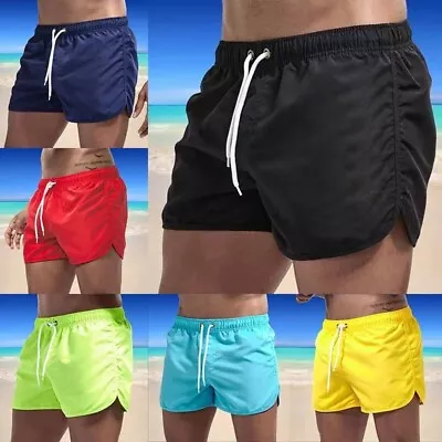 Men's Beach Shorts Quick Dry Swimsuit Trunks Casual Quarter Sport Pants • $9.42