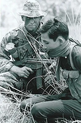Vietnam  War  Photos --      Navy Seal  Soldier & VC Prisoner • $3.99