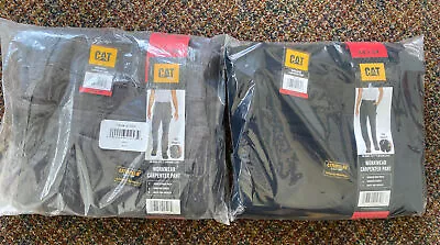 Caterpillar Work Pant Multi Tool Pockets Stretch 34.34 & 34/30 GRAY/ BLACK 38X30 • $29.99