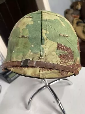 US M1 Helmet Clone ? + Liner + Vietnam Era Cover Reenactment Military  • £59.99