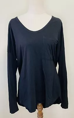 Decjuba D-Luxe Basics Size L Black Long Sleeve Top • $26.99