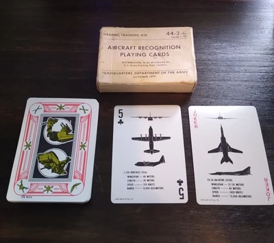 $5.99 • Buy Complete Set Of 53 Graphic Training Aid, Aircraft Recognition Playing Cards-1979