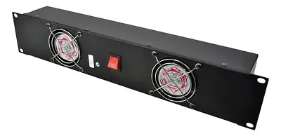 Rackmount 2U 19  Fan Panel With 2 X 80mm Prefitted Fans • £43.95