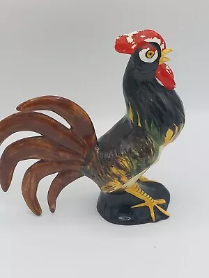 Toni Raymond Vtg Babbacombe Pottery Large Cockerel Rooster Figure Approx 9  H • £13