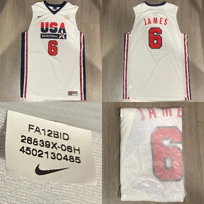 £139.99 • Buy Official BRAND NEW L Nike Lebron James #6 USA 2012 Jersey Dream Team 1992 NBA