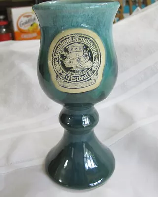 Maryland Renaissance Festival 25 Anniversary PotteryCeramic Wine/Beer Cup Goblet • $24.99