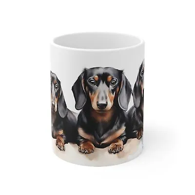Valentines Cute Dachshund Puppies Coffee Mug Funny Dogs Cup Gift 11oz • $7.33