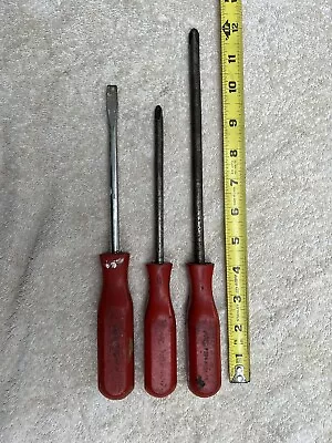 🇺🇸Lot Of 3 Vintage Mac Tools Phillips Slotted Screwdrivers P203 P204 PJR6AR • $30