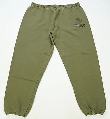 Rare Vintage SOFFE USMC United States Marine Corps Sweatpants Pants 80s Green XL • $39.99