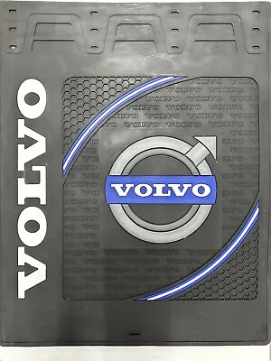 Semi Truck Volvo 24x30 Black Mudflaps White Silver And Blue Logo (1Pair) • $109.99
