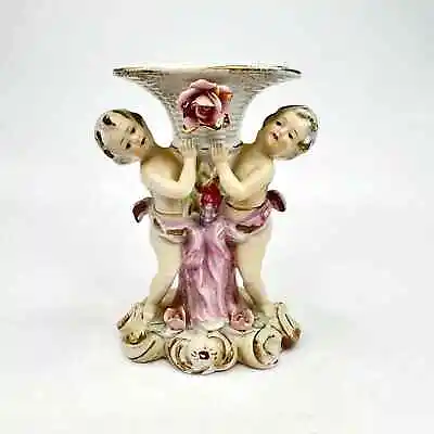 Vintage Porcelain Cherub Bud Vase • $16