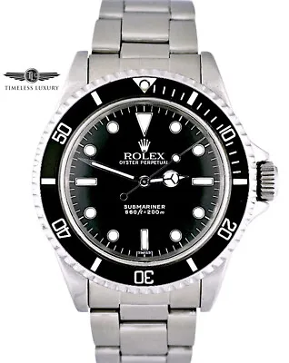 Vintage 1967 Rolex Submariner 5513 Stainless Steel 40mm Black Service Dial Watch • $14999