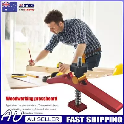 Woodwork T-Track Hold Down Clamp T-Slot Table Workbench Wood Fixture (Red) *AU • $19.29