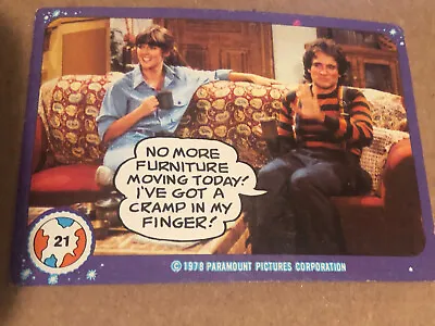 Vintage Mork And Mindy Trading Card #21 1978 Robin Williams • $1.70