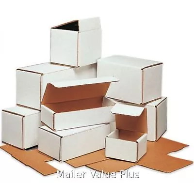 50 - 6 1/2 X 4 7/8 X 2 5/8 White Corrugated Shipping Mailer Packing Box Boxes • $67.45