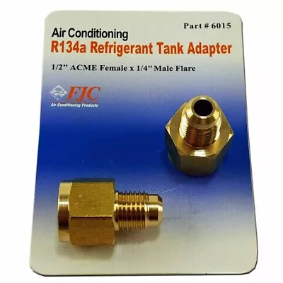 FJC 6015 Air Conditioning R134A 1/2  Female To 1/4  R12 Male Flare Adapter • $8.99