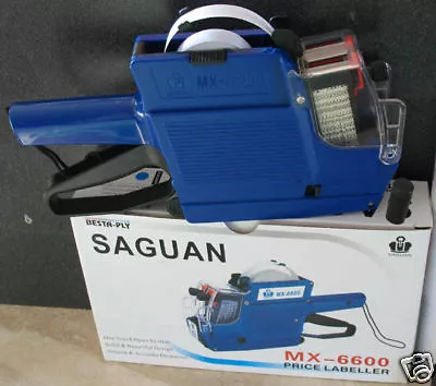 MX-6600 Saguan 10 Digits 2 Two Lines Price Tag Gun +1 Ink • $16.95