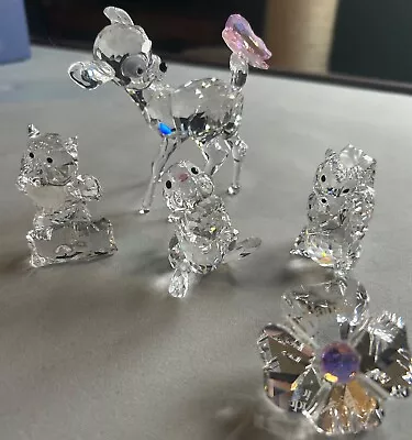 Swarovski Crystal Disney Bambi Set - 5 Pieces 2013 Bambi Thumper Flower Owl • £650