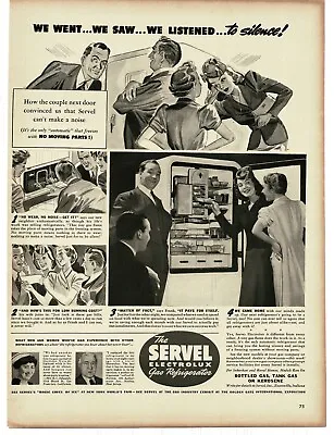 1939 Servel Electrolux Gas Refrigerator See How Silent It Is Vintage Print Ad • $8.95
